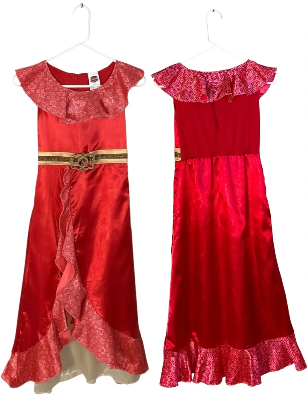 Disney Elena Of Avalor Gown Costume Red Pink Dress Girls 7-8 Medium